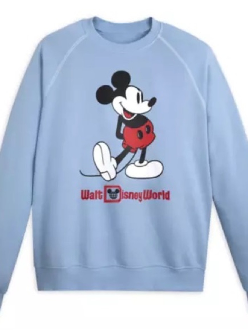 Disney Light Blue Mickey Mouse Crewneck Sweatshirt